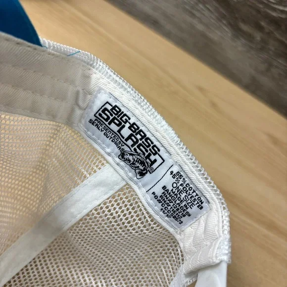 Big Bass Splash Hat Cap Snap Back Blue Logo Fish Fishing Adjustable - Picture 8 of 9